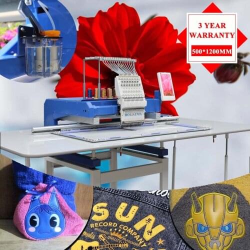 3 Years Quality Warranty!!!Similar to Brother/Barudan Computerized Embroidery Machine Serve Motor 1 Head 15 Needles 500*1200mm
