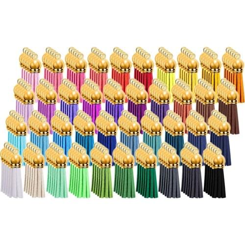 40 Colors 38mm Leather Tassel Keychain Blanks for Vinyl DIY Straps Crafting