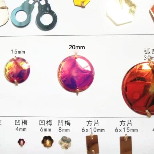 500g 20mm Cup Round Squins Garment Accessories PVC Sewing Clothing Flake Make Specially