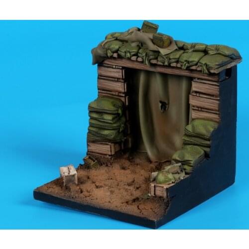 70*70mm Resin Model Scene accessories Vietnam bunker base Unassembled and unpainted Free shipping