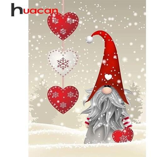 Huacan DIY Diamond Painting 5D Cartoon Diamond Embroidery Mosaic Picture Of Rhinestones Christmas Home Decoration
