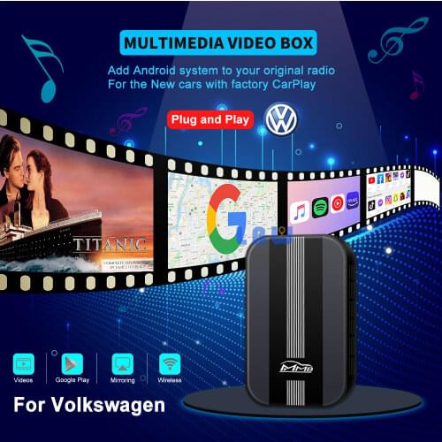 Wireless Carplay Car Radio Multimedia Box for vw Golf Variant Tiguan Bora Via Hotspot Plug & Play Android Auto Play Adapter