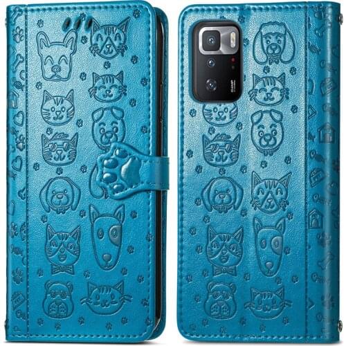 Cat & Dog Pattern Phone Case For Xiaomi Poco X3 GT Filp Wallet Leather Case For Xiaomi Poco X3 GT Case For Poco X3 GT Cover 6.6"