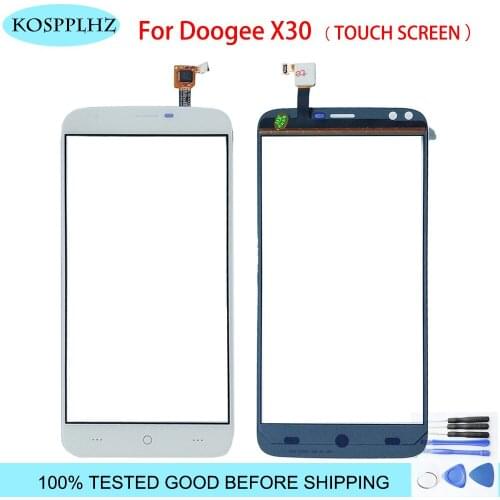 Black/ White 5.5 inch front outer glass For Doogee x30 Touch Screen Touch Panel Lens x30l Replacement x 30 30l + Tools