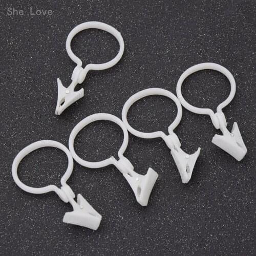 Chzimade 12pcs Plastic Curtain Buckle Clip Curtain Tieback Window Holder Curtain Strap Accessories