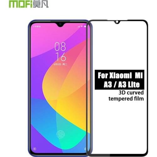 For Xiaomi Mi A3 Lite Glass Tempered Original MOFi 3D Curved Full Cover Protective Film For Xiaomi Mi A3 Lite Glass