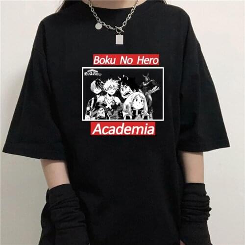 My Hero Academia Friends Print O-Neck Top Clothes Unisex Tshirt Men Women Tshirt Japanese Anime T-Shirts Men