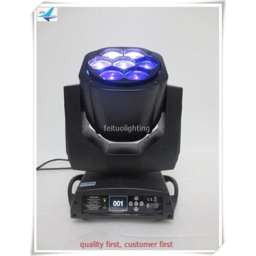 H-10/lot Best selling zoom rgbw 4 in 1 lyre 7x15W bee eye led moving head light for dj disco club wedding