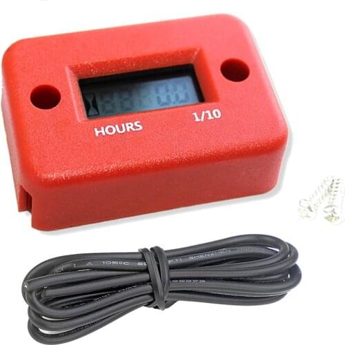 Motorcycle Inductive Digital Waterproof Hour Meter inductive tach hour meter digital Accumulator Digital Working Gauge
