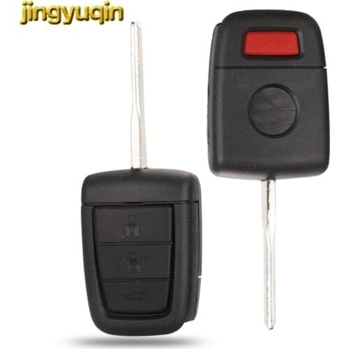 Jingyuqin 10pcs Flip Remote Modified Car Key Fob Shell For Chevrolet Caprice For Holden Commodore VE 3 Button + Panic 4 Buttons