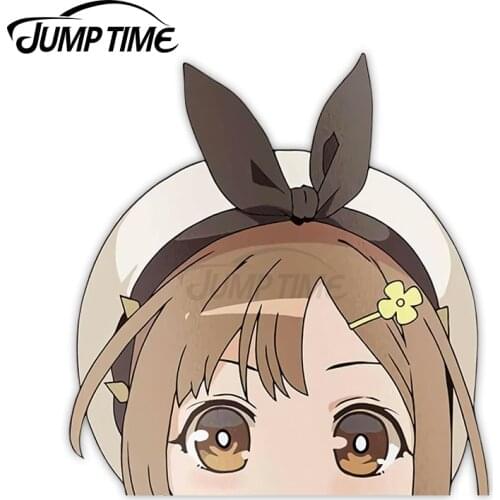 JumpTime 13 x 11cm For Atelier Ryza Peeker Fine Decal DIY Anime Decals 3D Car Stickers Waterproof Custom Printing Decoration