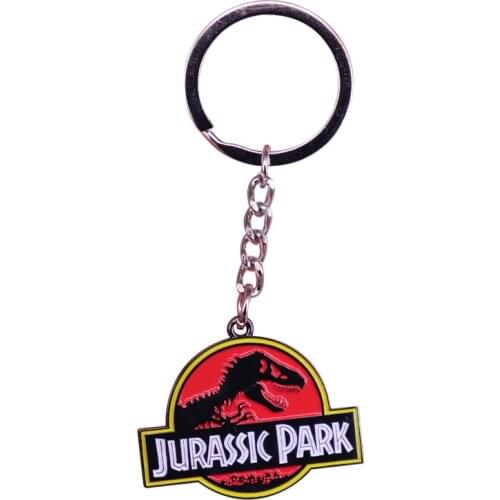 Jurassic Park Classic Logo Metal Keychain this awesome T-Rex accessory will add a other level of prestige to your collection