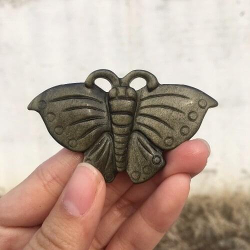 Beautiful natural gold obsidian butterfly
