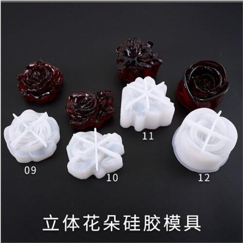 Crystal drip mold jewelry mirror stereo flowers aromatherapy plaster silicone mold