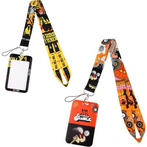 LX663 Scary Movie Keychains Accessory Mobile Phone USB ID Badge Holder Keys Strap Tag Neck Lanyard For Girls