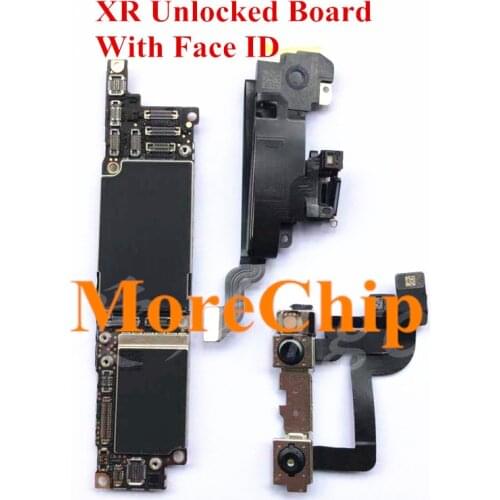 For iPhone XR OK Board Unlocked Free Motherboard With Face Recognition ID Original Used Main Logic Board 100% Good Working