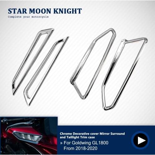 Motorcycle Chrome Decorative cover Mirror Surround and Taillight Trim case for HONDA Goldwing GL1800 2018 - up
