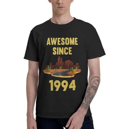 Vintage Born Made In 1994 T-shirt Men Fashion T Shirt Short Sleeve Cotton 27th Birthday Tshirt Urban Tees Tops