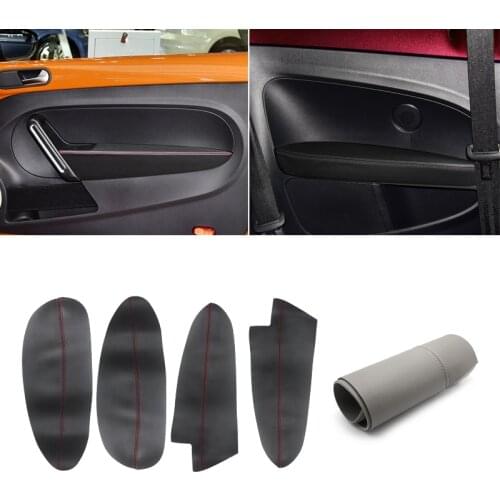 Soft Leather Armrest Cover For VW Beetle 2012 2013 2014 2015 2016 2017 2018 2019 Car Interior Door Armrest Panel Cover Trim