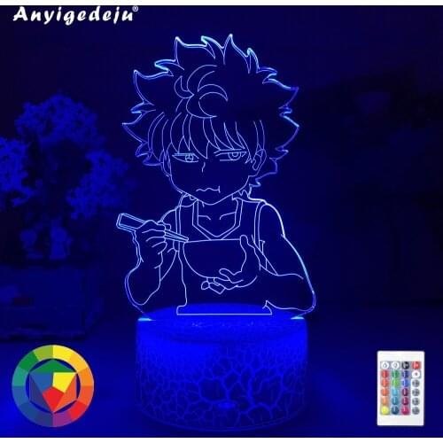 Newest Hunter X Hunter Killua Led Light for Kids Bedroom Decor Hxh Led Night Lights Anime Gifts Acrylic Neon 3d Lamp Killua Cute