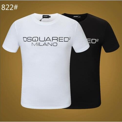 New 1964 Dsquared2 letter print round neck short sleeve, mens and womens cotton T-shirt 822