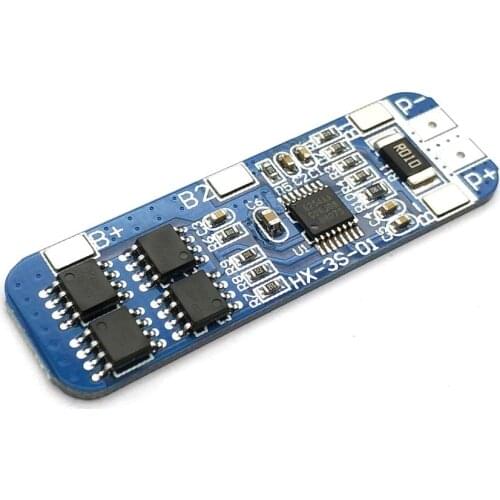 12V 10A 3S lithium battery protection board circuit board for Pack of 3 18650 Li-ion lithium Battery Cell 50x21x1mm Module