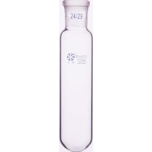 Test tube with ground mouth 24/29,Capacity 100ml,Glass round bottom test tube,Grinded joint round bottom test tube