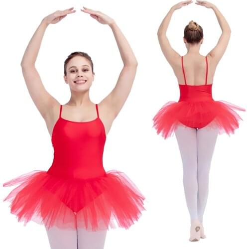 Retail Red and More Colors Nylon/Lycra Camisole Ballet Dance Leotard Tutu for Ladies and Girls