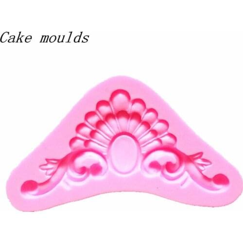 Wholesale Silicone mold K213 Floral relief shape Decoration mold Fondant cake mold Free shipping