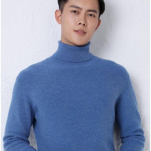 Super 100% Wool Sweater Classic Men Pullover 2021 Autumn Winter Warm Turtleneck Sweaters Male Jumper Jersey Hombre Pull Homme