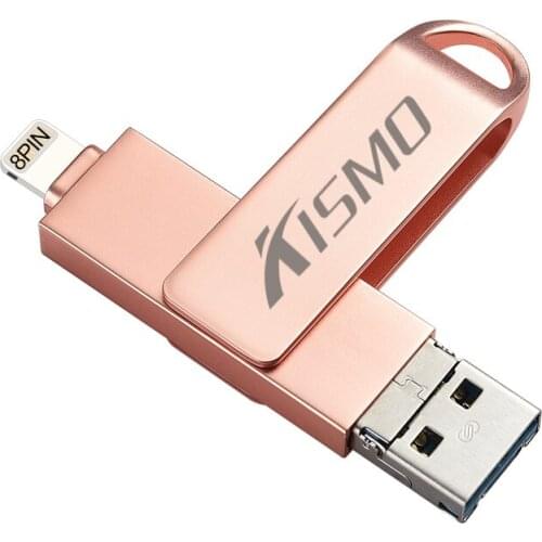 Kismo USB3.0 U DIsk OTG USB Flash Drive Mini Pen Drive For iPhone X 8 7 6 Plus 5S ipad Mini Air Samsung S6 S7 Edge Android Phone