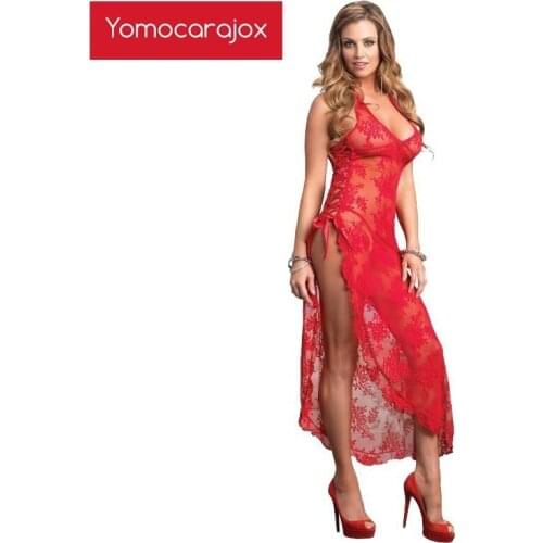 Plus Size 6XL Long Dress Lingerie Sexy Hot Erotic Wholesale Womens Sleepwear Underwear Robe Lenceria Erotica babydoll Babydolls