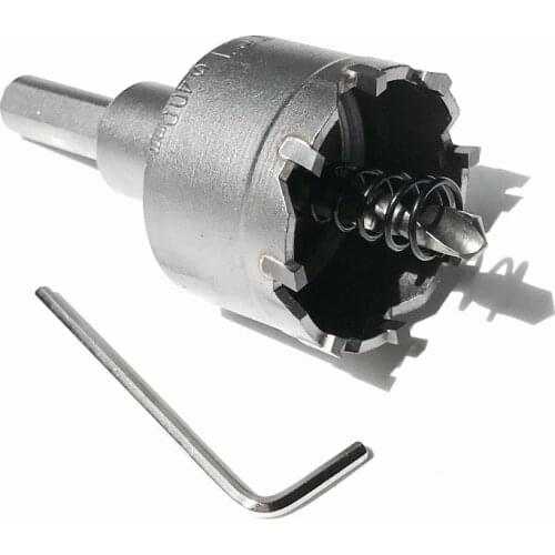 Free shipping of 1PC TCT hole saw 27-60mm diameter for ss steel iron plate hole opening with triangle handle 10-12mm diameter