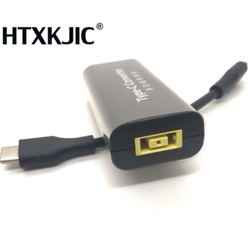 DC USB Type C Male Power Charger Converter Adapter Connector For Lenovo Dell Hp Asus Laptop Adapter 20V 2.25A Square Plug Female