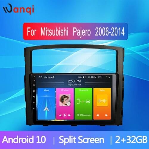 Android10 Full Touch Screen 9 Inch Car GPS Radio Navigation For Mitsubishi Pajero 2006 -2013 2014 Audio Stereo Multimedia Player