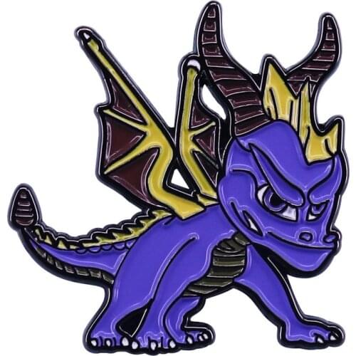 Video Game Spyro The Dragon Brooch and Lapel Pin Gamer Fan Collection Gift