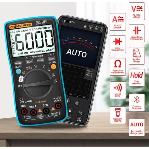 True RMS Digital Professional 6000 Counts Bluetooth-compatible Multimetro AC/DC Current Voltage Tester Auto-Range Multimeter