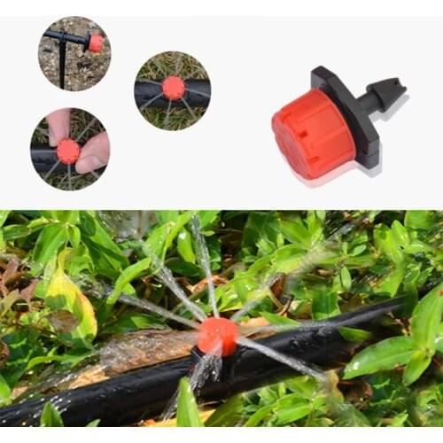 Drip Head Flow Dripper 5pcs Micro 1/4 Inch Hose Garden Irrigation Misting