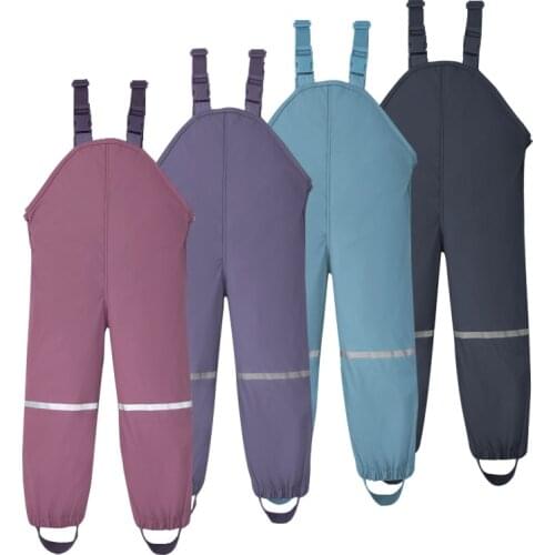 2021 Waterproof Boy Rain Pants Sport Baby Girl Bib Overalls Outdoor Children Jumpsuits Winter Kids Trousers Toddler Snow Clothes