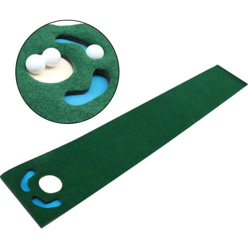 Golf Mats Practice Golf Putting Mat Hitting Golf Putter Trainer Green Carpet Practice Golf Carpets With Hole Office Backyard