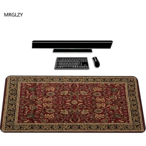 MRGLZY Beautiful Persian Carpet Design Unique Gamer Mouse Pad Keyboard Rest Gaming Pc 400X900 Gaming Desk Gaming Mouse Pad