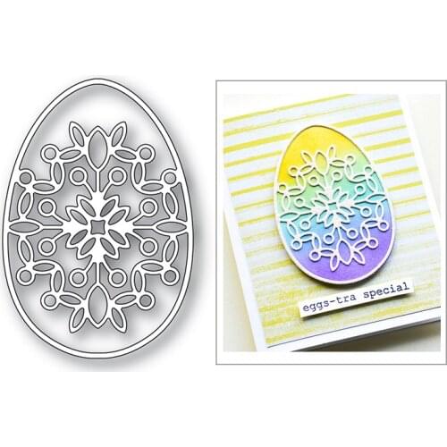Lace Egg Frame 2020 Christmas New Metal Cutting Dies for Scrapbooking and Card Making Album Decorative Embossing Craft No Stamps