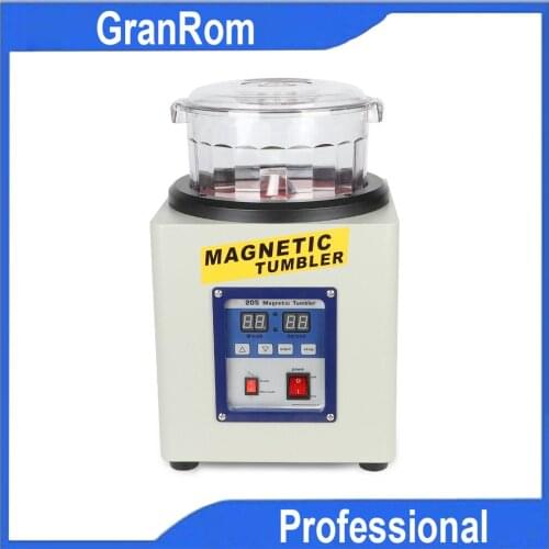Magnetic Tumbler Polishing Machine KT-205 Jewelry Polisher Finisher Electric Grinder with Timing Automatic Forward and Reverse