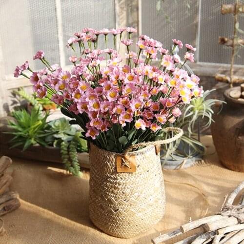 Little Daisy Bridal Bouquet Artificial Flower Simulation Flower 15 Flower Head Wedding Bride Home Garden DIY Decoration