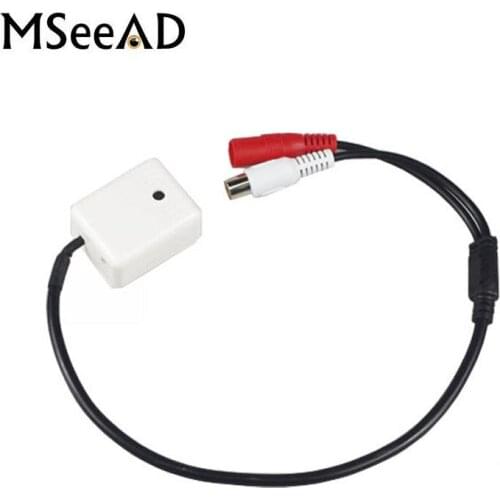 2pcs Mini MIC CCTV Microphone Audio Pickup Device for Camera Adapter High Sensitivity Good quality audio monitoring DC12V