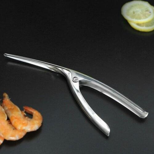 Multifunction Shrimp Peeler Home Stainless Steel Shrimp Peeling Tongs Kitchen Crayfish Shrimp Peeler Peeling Seafood Tools 1pcs