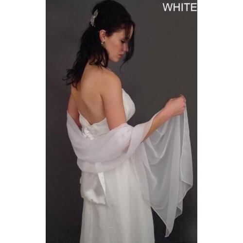 Fashion shawl Chiffon bridal wrap wedding shawl scarf sheer prom evening cover up long de hausser