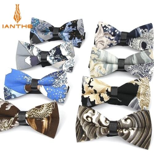 2018 Brand New Fashion Men Classic Tie Bowties Casual Wave Bow Tie Suits Shirts Necktie for Wedding Party Tuxedo Skinny Cravat