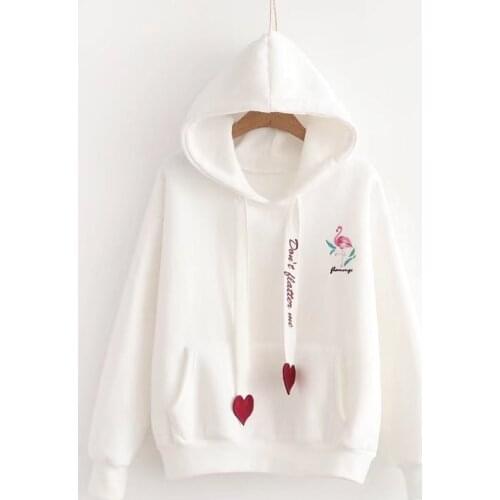 Autumn And Winter New Style Hooded Cover Loose College Style Large Plush Long Sleeve Coat Girlfriends Thickened Solid Color