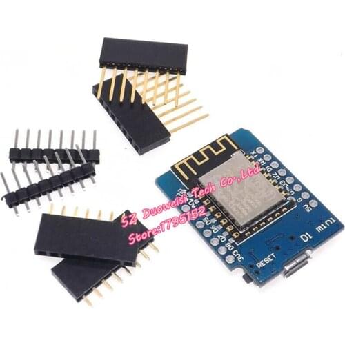 ESP8266 ESP-12E ESP-12F CH340G CH340 V2 USB WeMos D1 Mini WIFI Development Board D1 Mini NodeMCU Lua IOT Board 3.3V With Pins